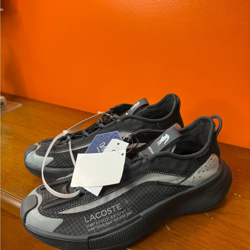 Lacoste Men's Black and Gray Sneakers